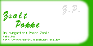 zsolt poppe business card